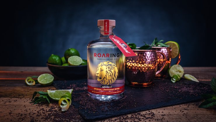 Moscow Mule mit Löwensenf Roaring Gin