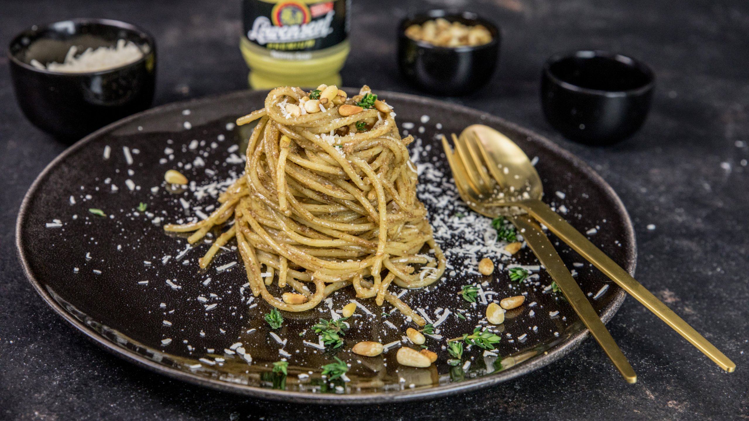 Trüffelpasta mit Löwensenf Trüffelsenf Senfspezialität