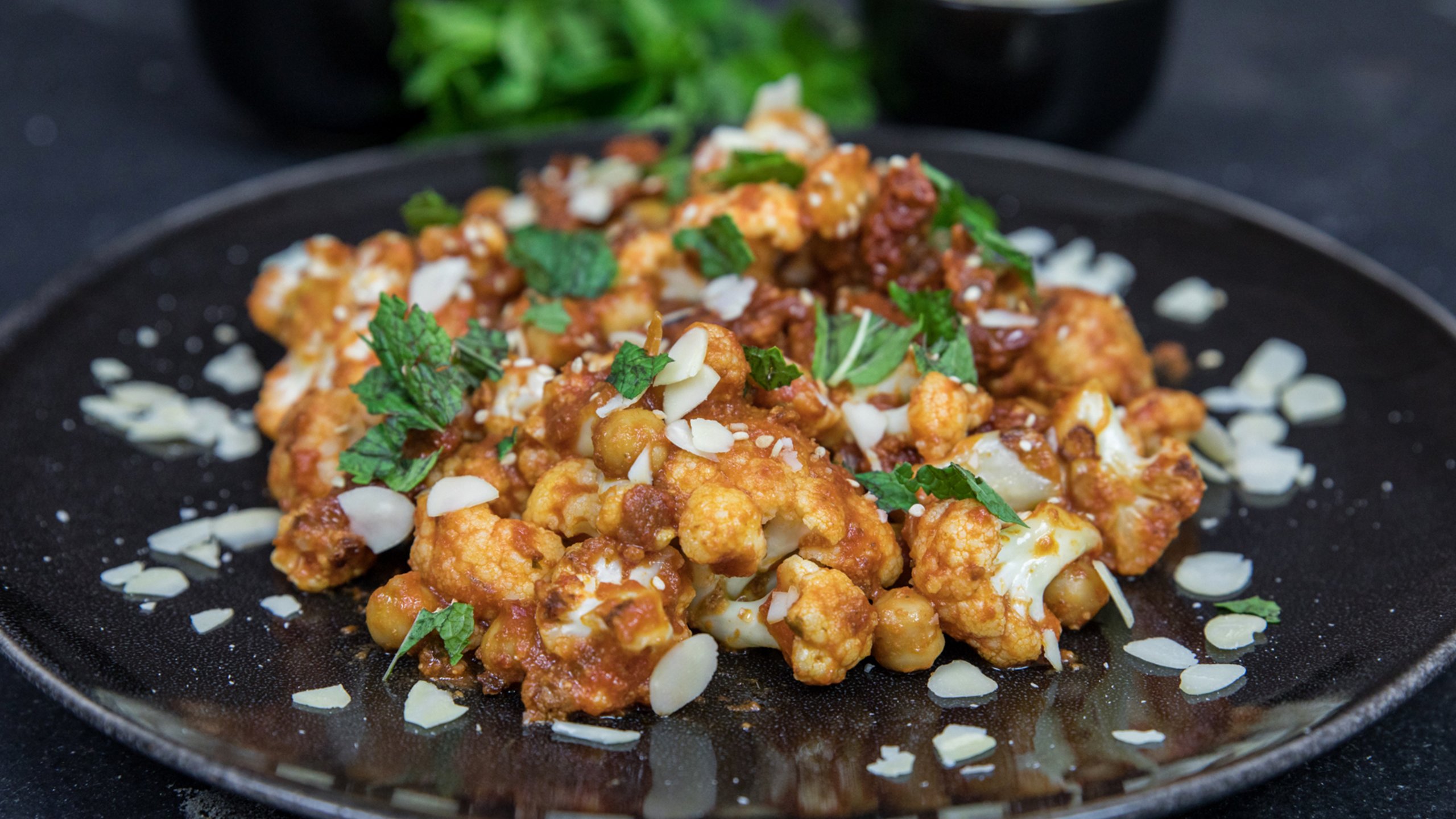 Harissa Blumenkohl Rezept mit Löwensenf Senf