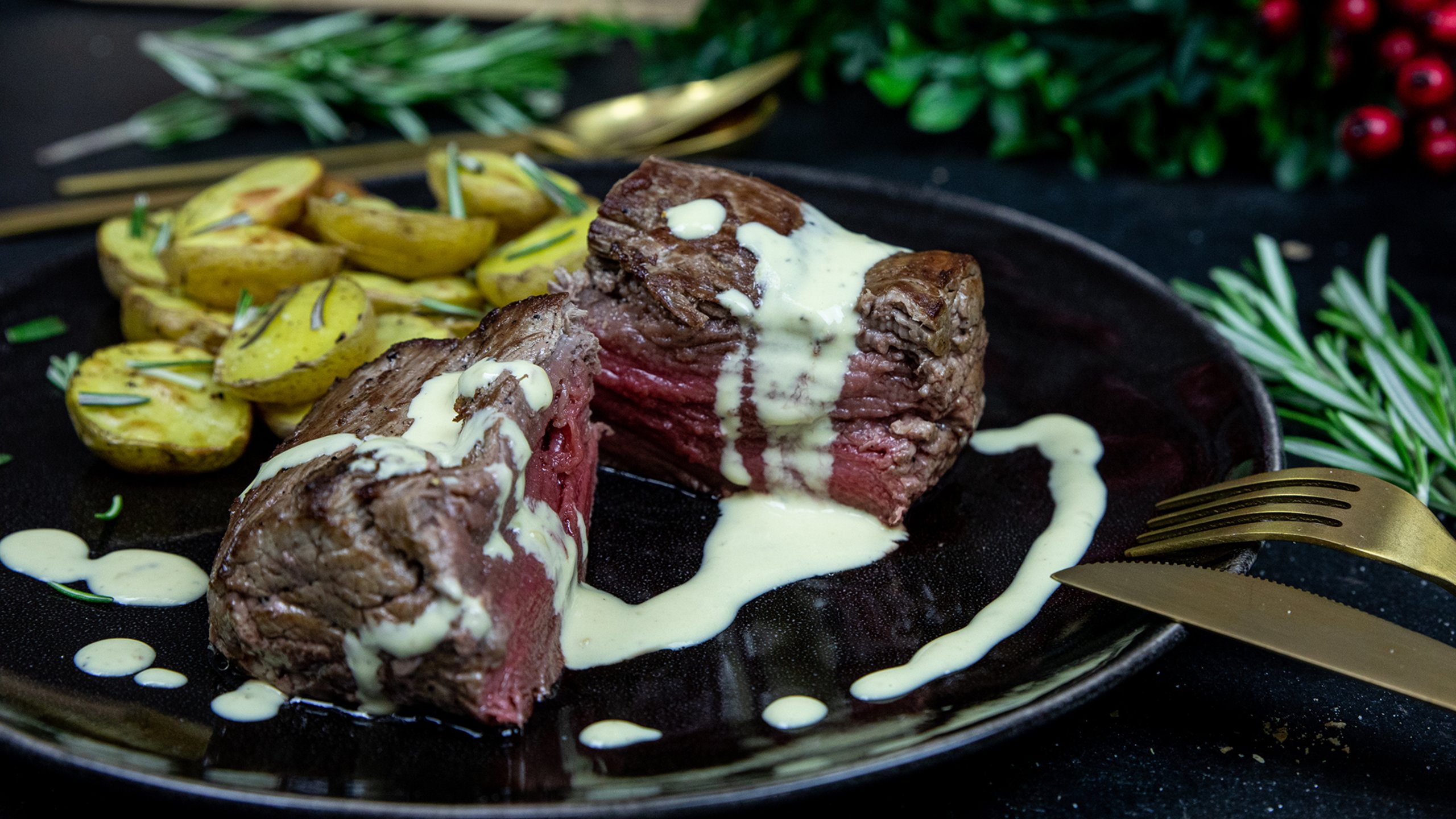 Rinderfilet mit weihnachtlicher Senfsauce