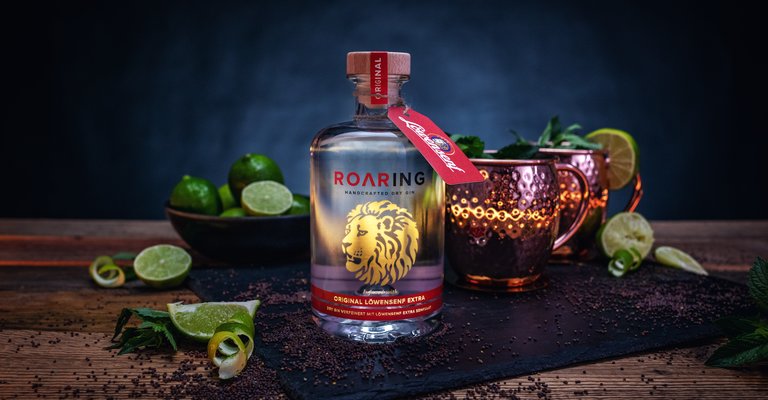 Moscow Mule mit Löwensenf Roaring Gin