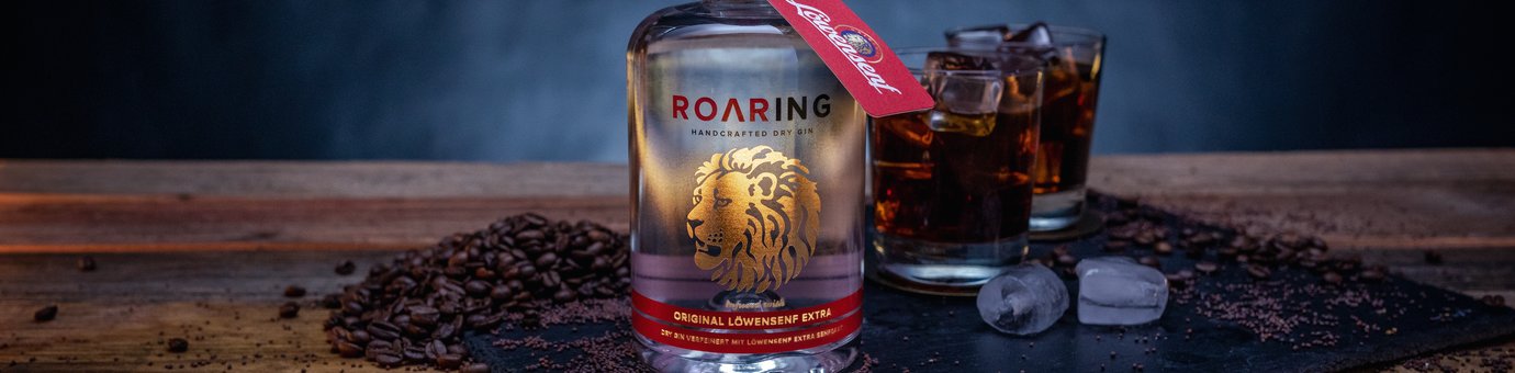 Coffee Drink mit Löwensenf Roaring Gin