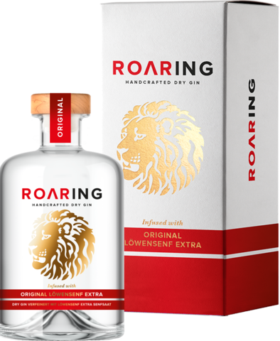 Löwensenf Roaring Gin mit hochwertiger Geschenkverpackung