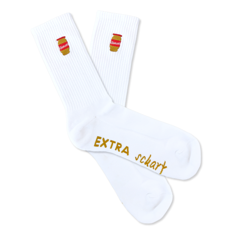 Löwensenf Extra Scharf Socken mit Tönnchen