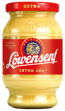 Löwensenf extra scharf 250ml Tönnchen 