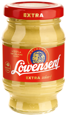 Löwensenf extra scharf im 100ml Tönnchen