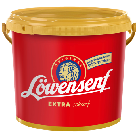 Löwensenf extra scharf im 5kg Eimer